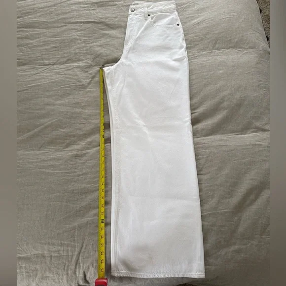 Abercrombie & Fitch Cream Wide Leg Jeans - Picture 3 of 6